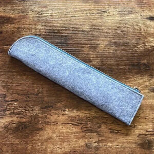 NEW SKAGEN Gray Felt Watch Protector Travel Zippered Pouch